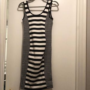 Blue stripes slim dress